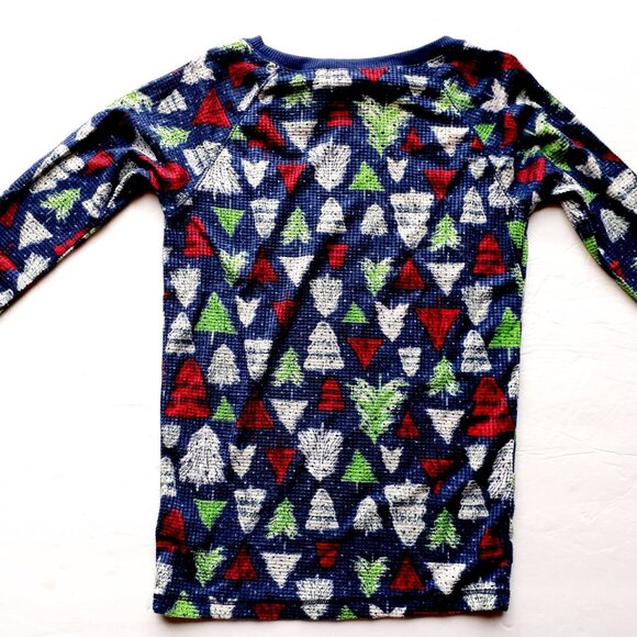 Merry Lane Kids Pajamas Christmas Trees 2 Piece Set Family Shirt Pants Blue XL - Picture 12 of 12